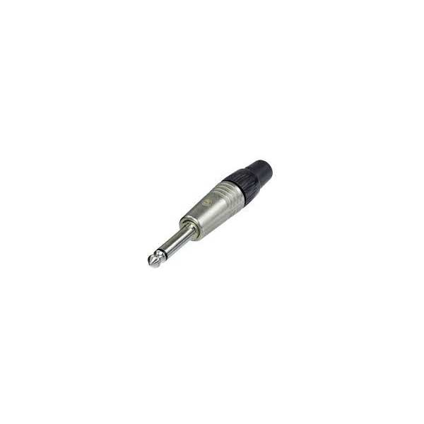 1/4" Mono Speaker Plug with Strain Relief - 2 Conductor, Male
