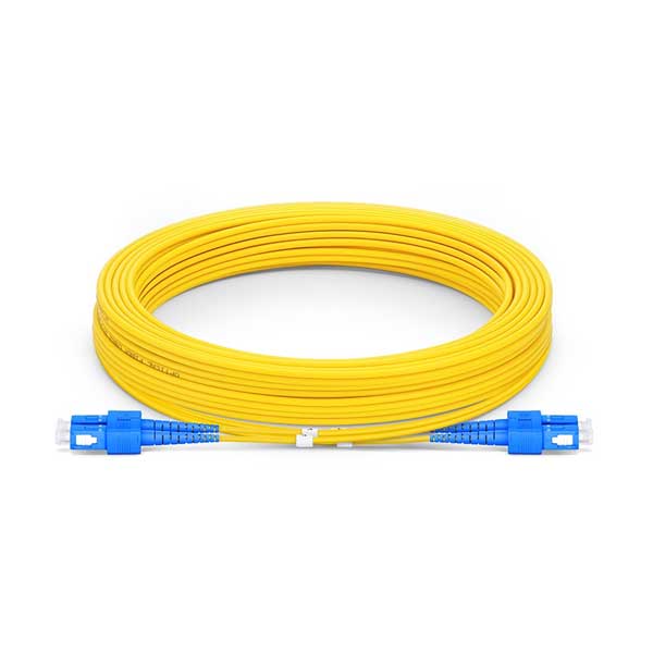 10m (33ft) Fiber Patch Cable, SC UPC to SC UPC, Duplex, 2 Fibers, Single Mode (OS1), Riser (OFNR), 2.0mm, Tight-Buffered, Yellow