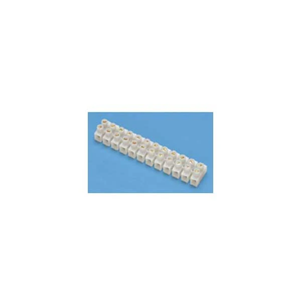 12 Position Euro Style Nylon Barrier Strip - 20 Amp