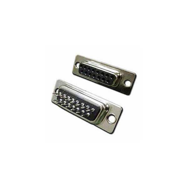 15 PIN FEMALE P.C. STRAIGHT D-Sub Connection 15 PIN Female, 2 Row