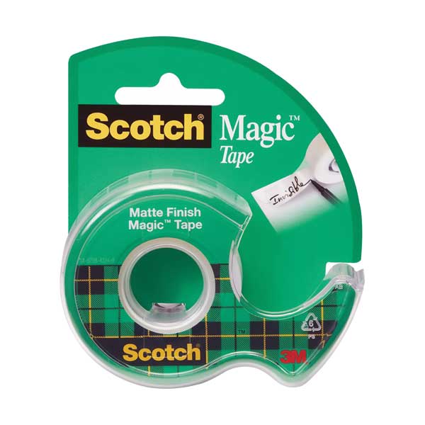 3M Scotch Magic Invisible Tape with Dispenser | 1/2 in x 450 in | Transparent | 104