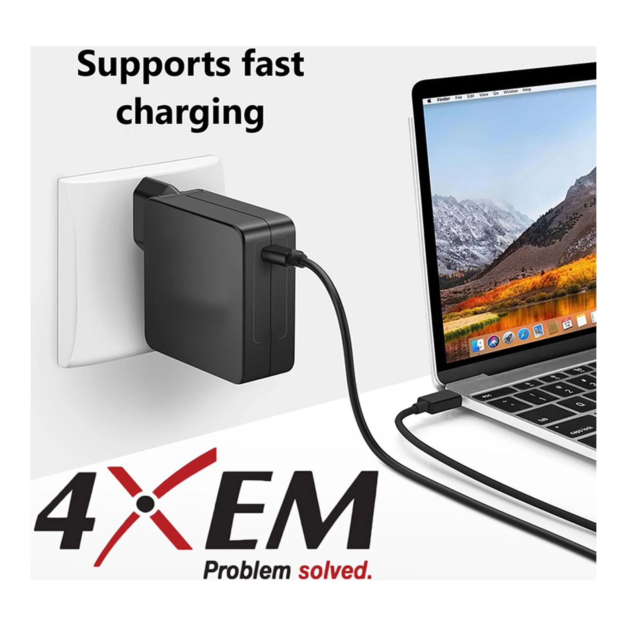 4XEM 4XUSBCC31G26 6ft USB 3.1 10Gbps Black USB-C Male to USB-C Male Cable - Image 5