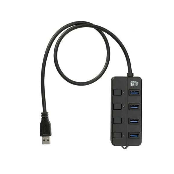 Adesso 4-Port USB 3.0 Hub with Power Switches | 5Gbps Transfer | AUH-3040 - Image 2