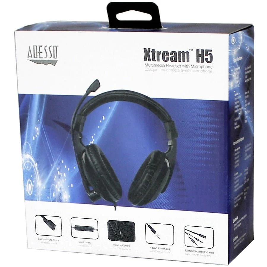 Adesso Xtream H5 Multimedia Headset with Microphone - Image 8
