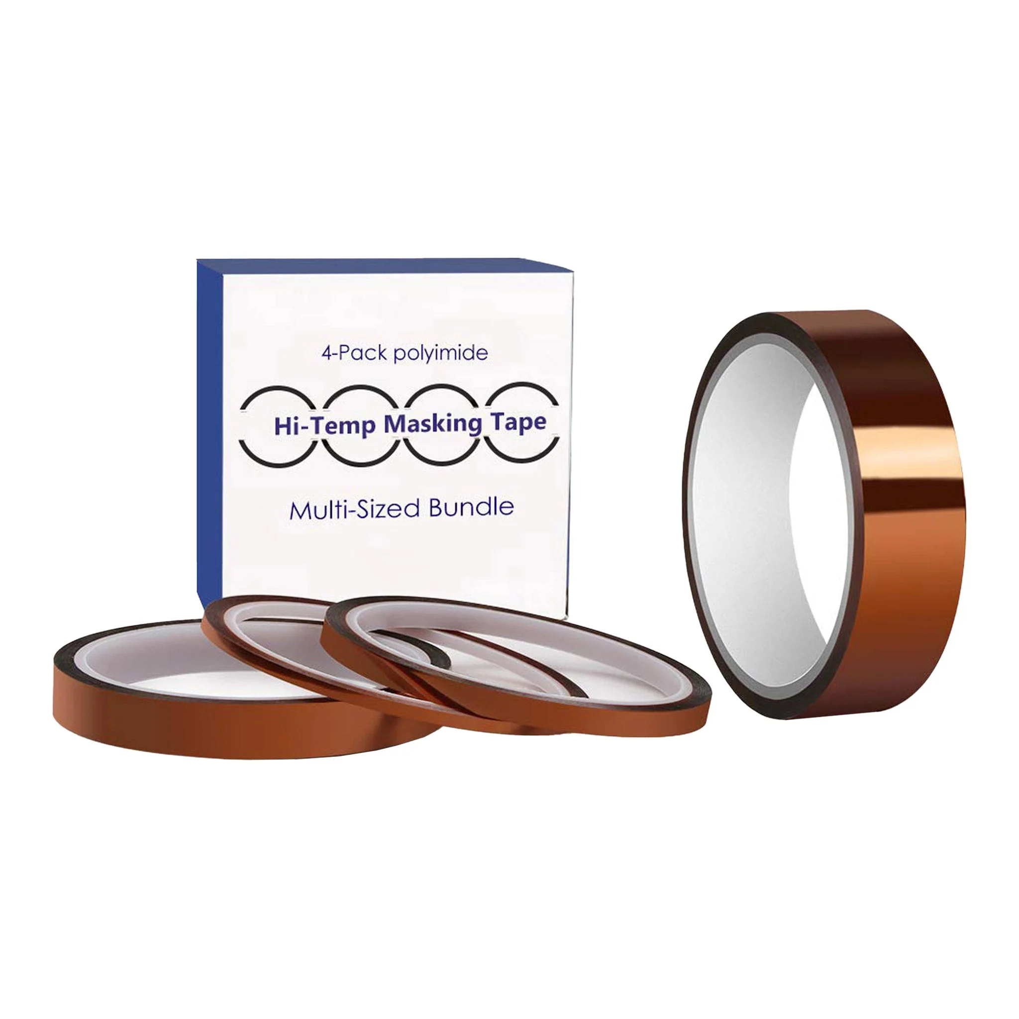 Altex Preferred MFG Polyimide High Temperature Resistant Tape with Silicone Adhesive - 4-Pack Multi-Sized Bundle - Image 2