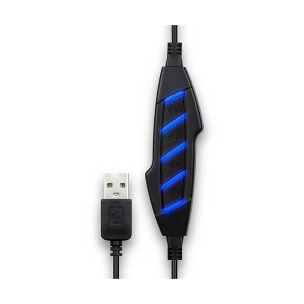 Aluratek AWHU02FB Wired USB Stereo Headset with Noise Cancelling Boom Mic and In-Line Controls - Image 2