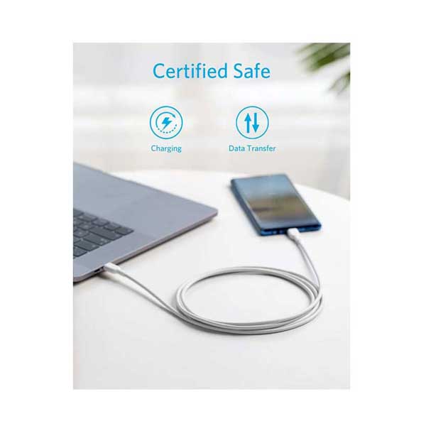 Anker A8482H21-1 Powerline II USB C to USB C 2.0 Cable 6ft White - Image 4
