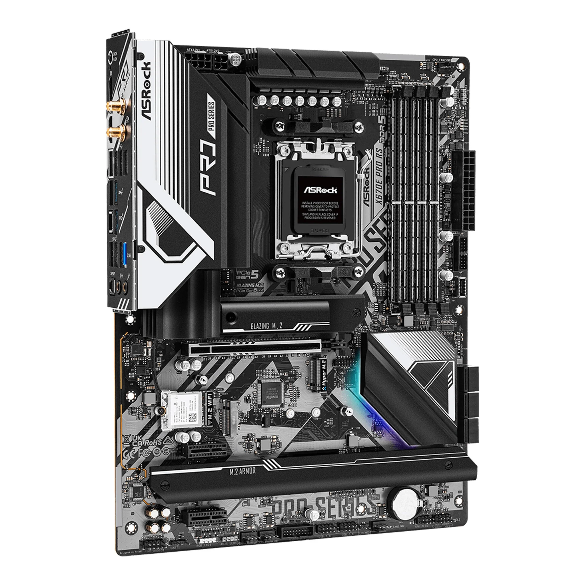 ASRock X670E PRO RS AMD Ryzen 7000 Series AM5 ATX Pro RS Gaming Motherboard - Image 6