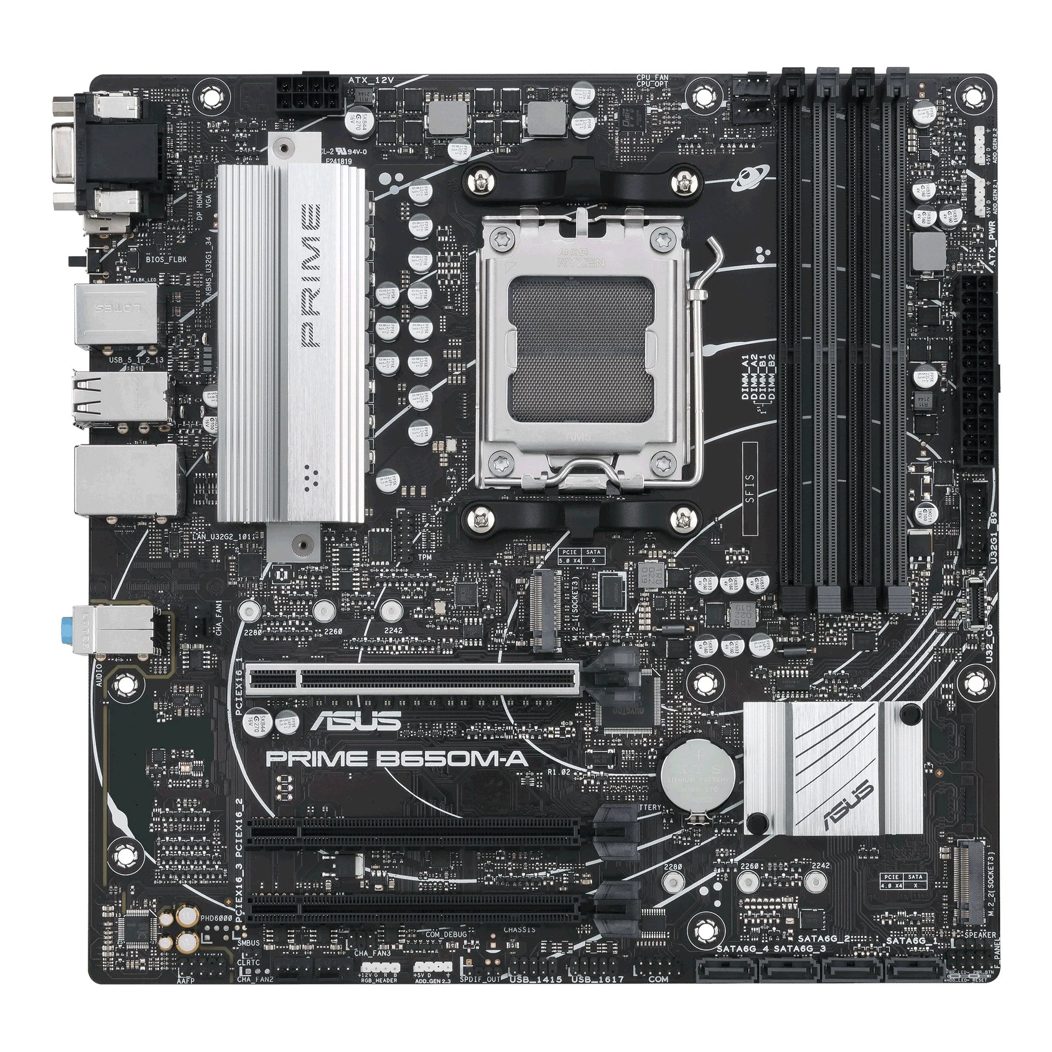 ASUS PRIME B650M-A-CSM AMD Ryzen AM5 DDR5 Micro ATX Desktop Motherboard - Image 3
