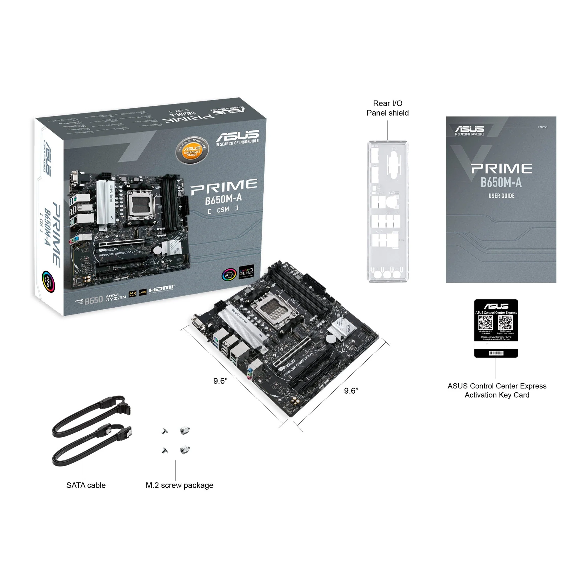 ASUS PRIME B650M-A-CSM AMD Ryzen AM5 DDR5 Micro ATX Desktop Motherboard - Image 6