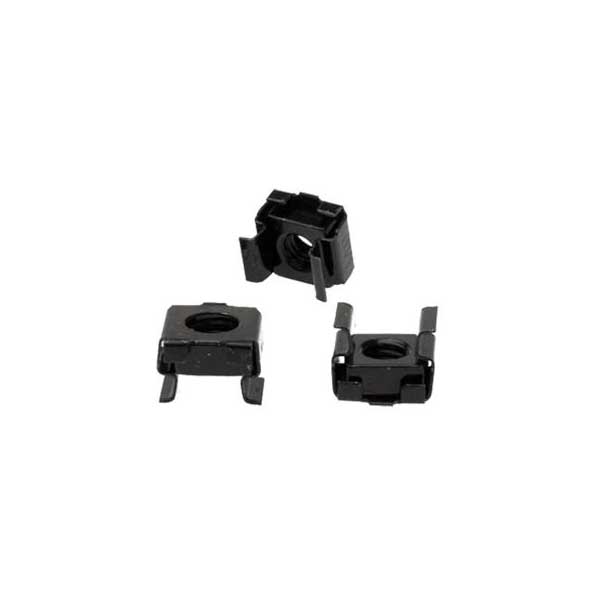 Cage Nut 10/32 Black 25pk