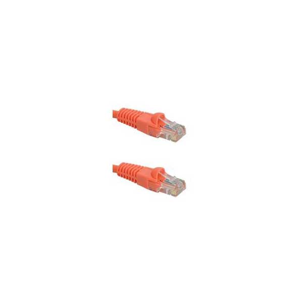 Cat5e Network Patch Cable with Boots, Orange, 3FT