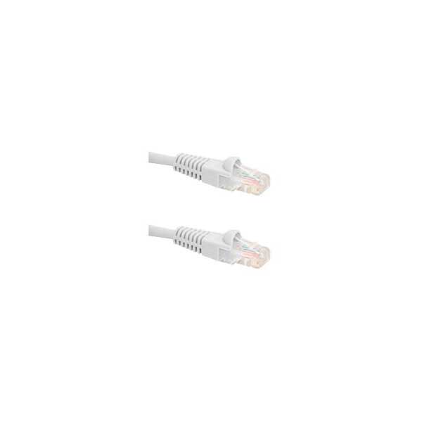 Cat5e Network Patch Cable with Boots, White, 5FT