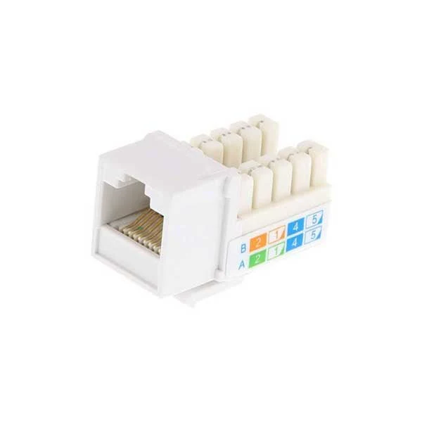 CAT5e 110-Type UTP 8P8C RJ‐45 Keystone Jack - White