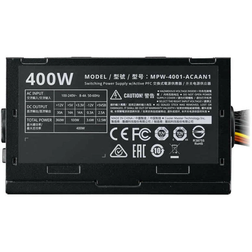 Cooler Master MPW-4001-ACAAN1-US ELITE V3 400W Power Supply - Image 3