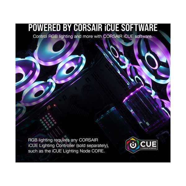 CORSAIR CO-9050103-WW White 120mm iCUE QL120 RGB PWM Fan - Image 4