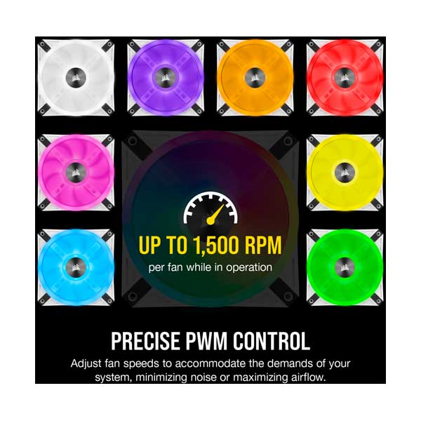 CORSAIR CO-9050103-WW White 120mm iCUE QL120 RGB PWM Fan - Image 5