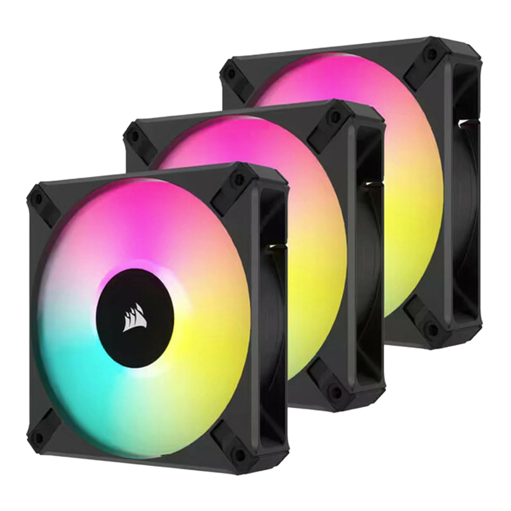 CORSAIR CO-9050154-WW iCUE AF120 RGB ELITE 120mm PWM Fan - 3-Pack Black