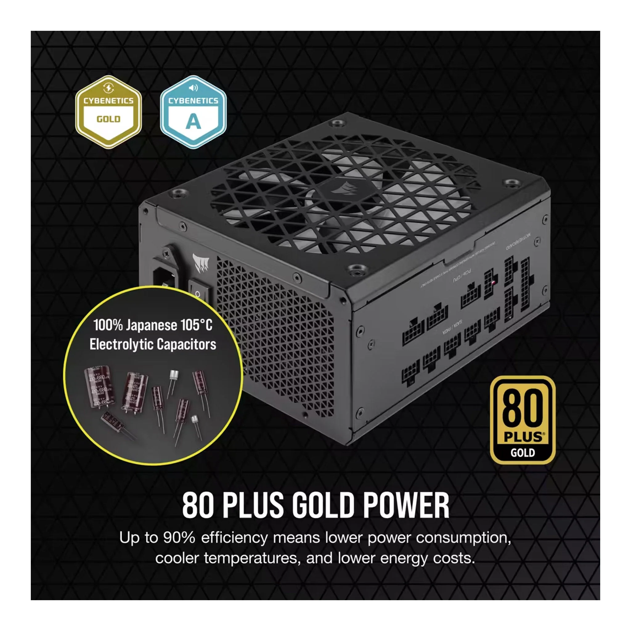 Corsair CP-9020252-NA 850W 80 PLUS Gold Fully Modular RM850x SHIFT ATX 3.0 Power Supply - Image 7