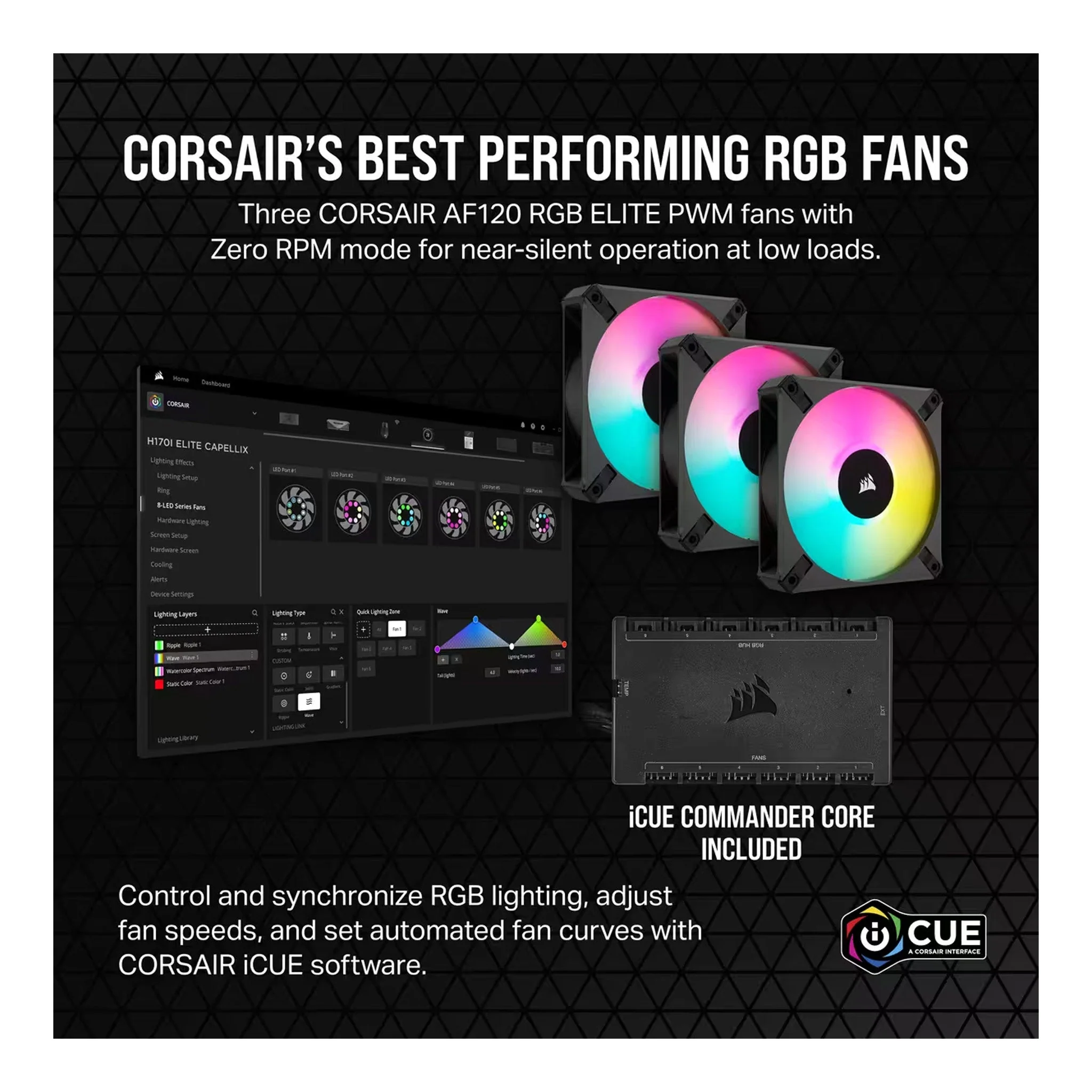 Corsair CW-9060070-WW iCUE H150i ELITE CAPELLIX XT Liquid CPU Cooler - Image 6