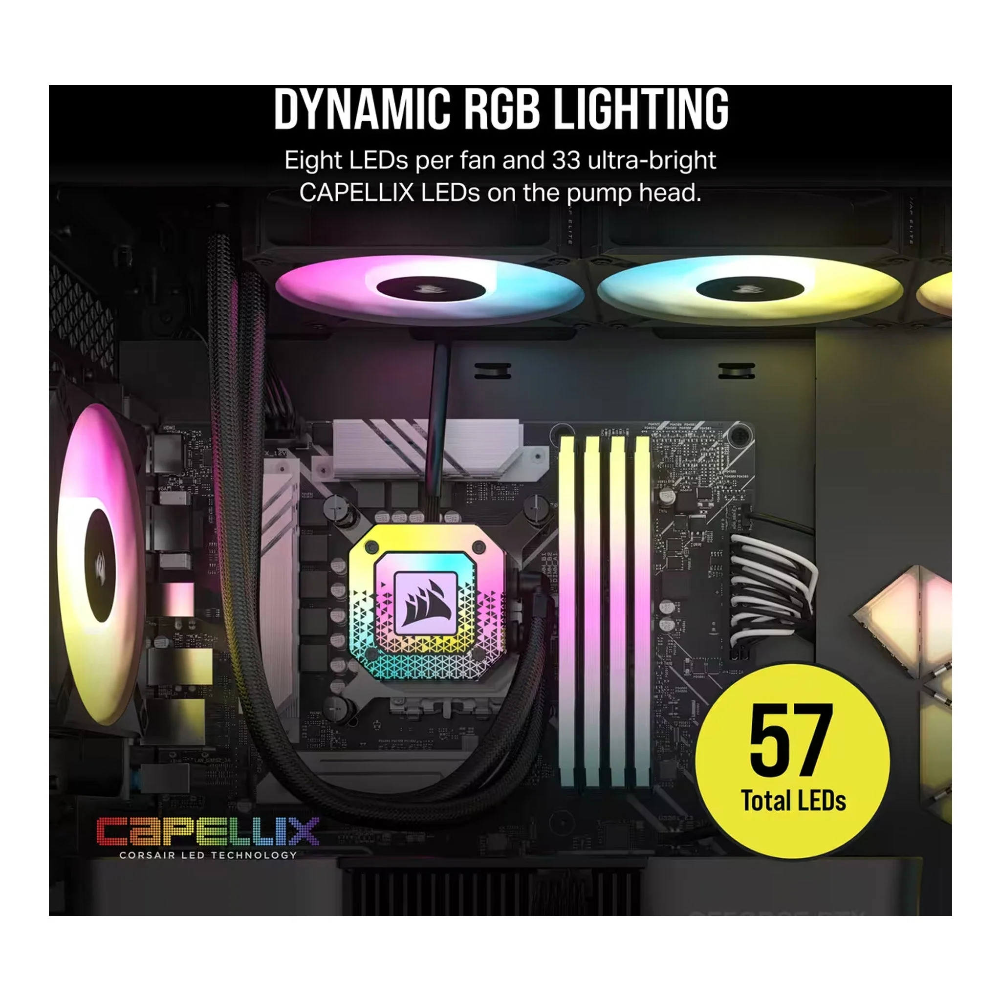 Corsair CW-9060070-WW iCUE H150i ELITE CAPELLIX XT Liquid CPU Cooler - Image 7