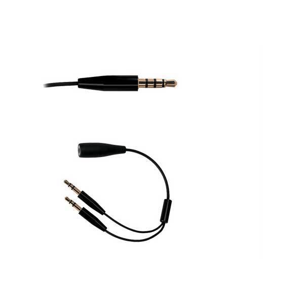 Cyber Acoustics AC-104 Universal Mono Headset with Boom Mic and Single Plug with Y-Adapter - Image 4