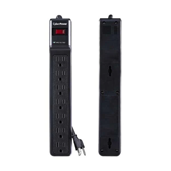 CyberPower 7-Outlet 125V 15A 1500J Essential Surge Protector with 6ft Cord (CSB706) - Image 2