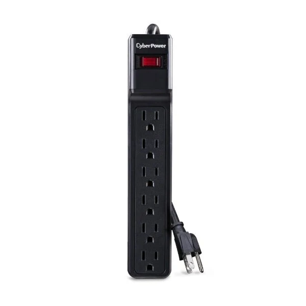 CyberPower CSB606 Essential Surge Protector, 900J, 6 Outlets, 6ft Cord