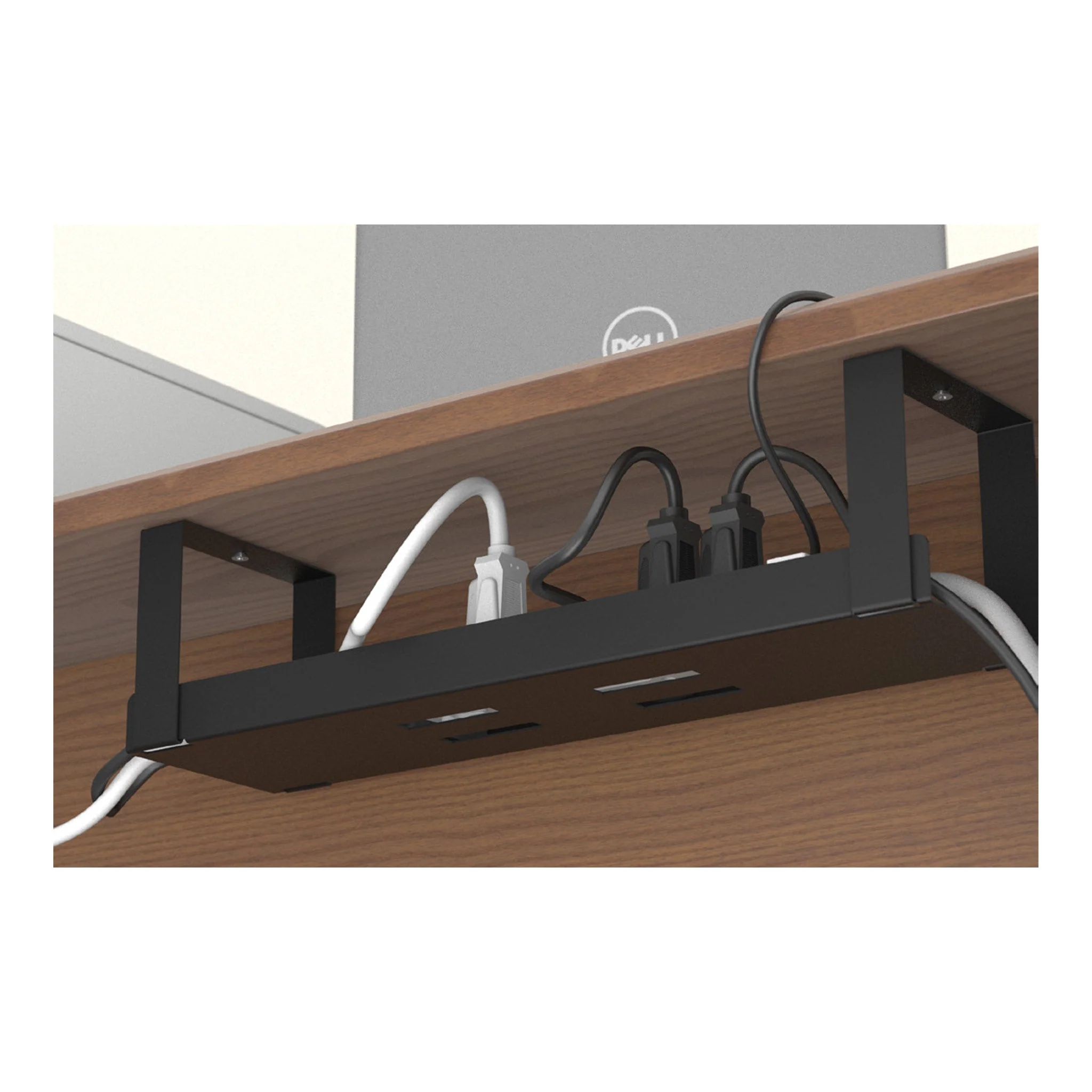 D-Line 17197 Under Desk Cable Organizer Management Tray - Black - Image 3