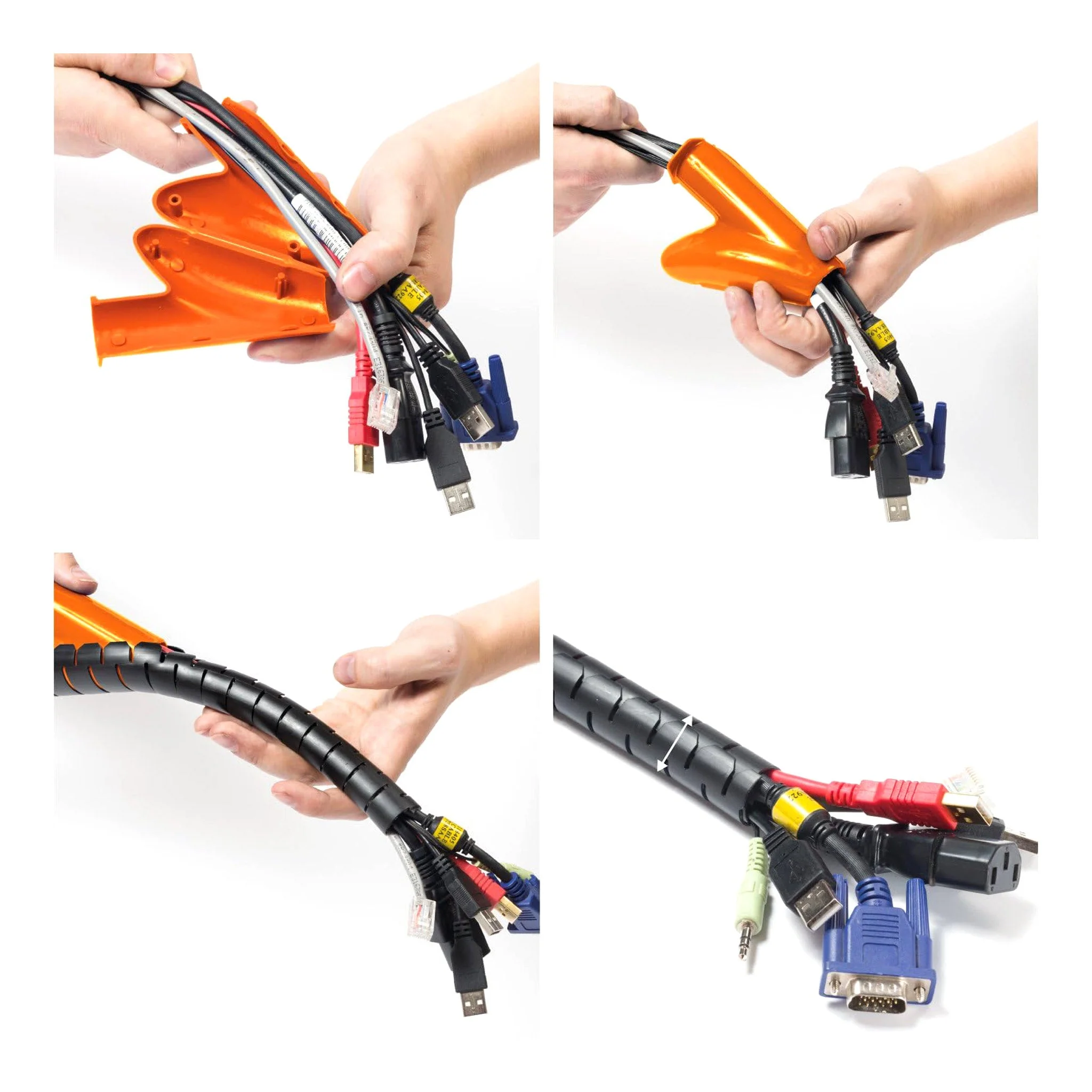 D-Line US/CZ252.5B 8.2ft 1" Cable Zipper - Black - Image 3