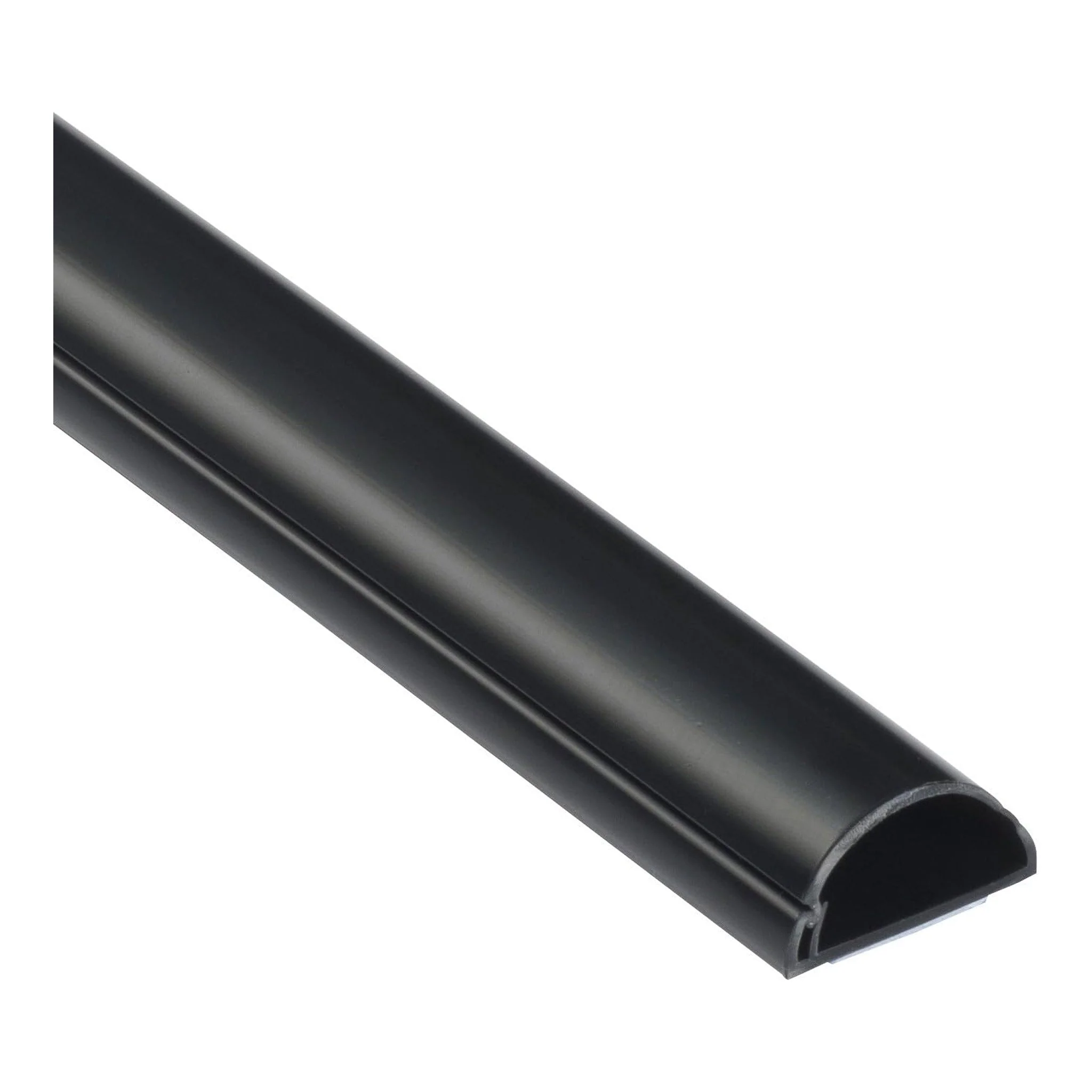 D-Line US/D23015B 6ft Self-Adhesive Half Round Mini Cable Raceway - Black - Image 2