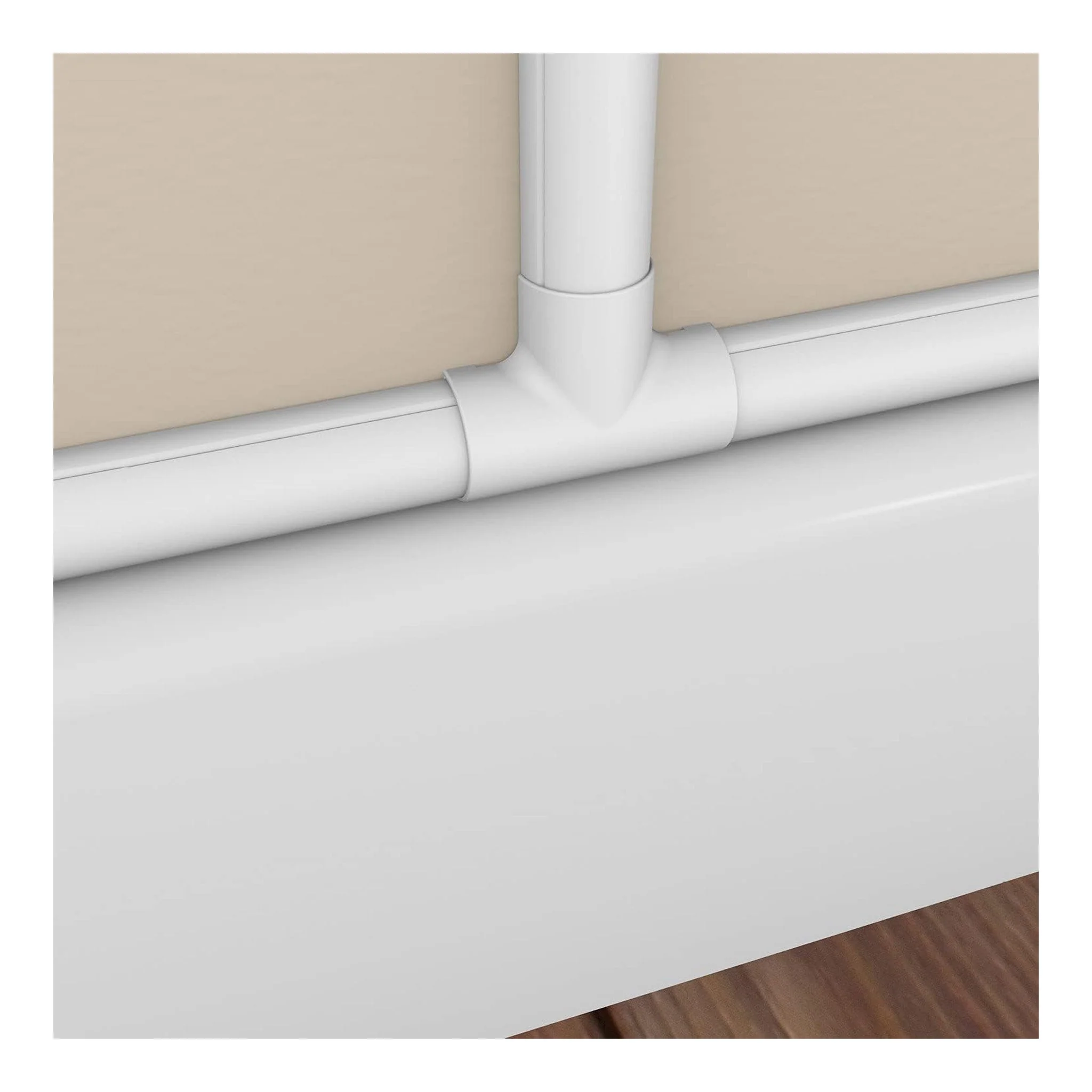 D-Line US/FLET3015W-2PK 2-Pack Equal Tee Mini Cable Raceway Accessory - White - Image 3