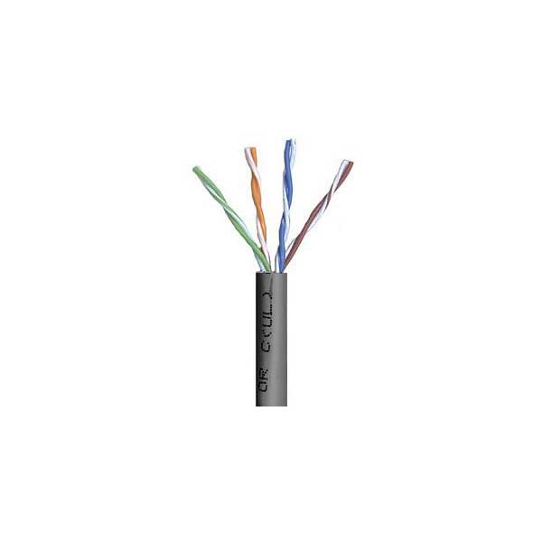 Black Cat5e Unshielded Cable, 24AWG, 4-Pair, 350MHz, PVC, Sold By The Foot