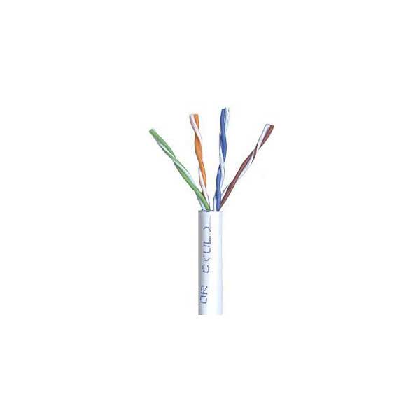 White Cat5e Shielded Cable, 24AWG, 4-Pair, 350MHz, PVC, Sold By The Foot