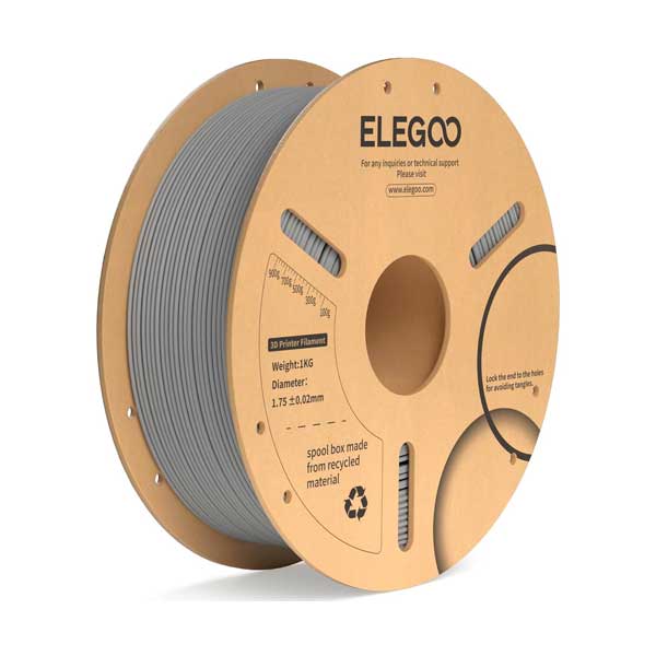 ELEGOO 1.75mm 1KG PLA 3D Printer Filament - Gray (PLA-175-GY-1KG)