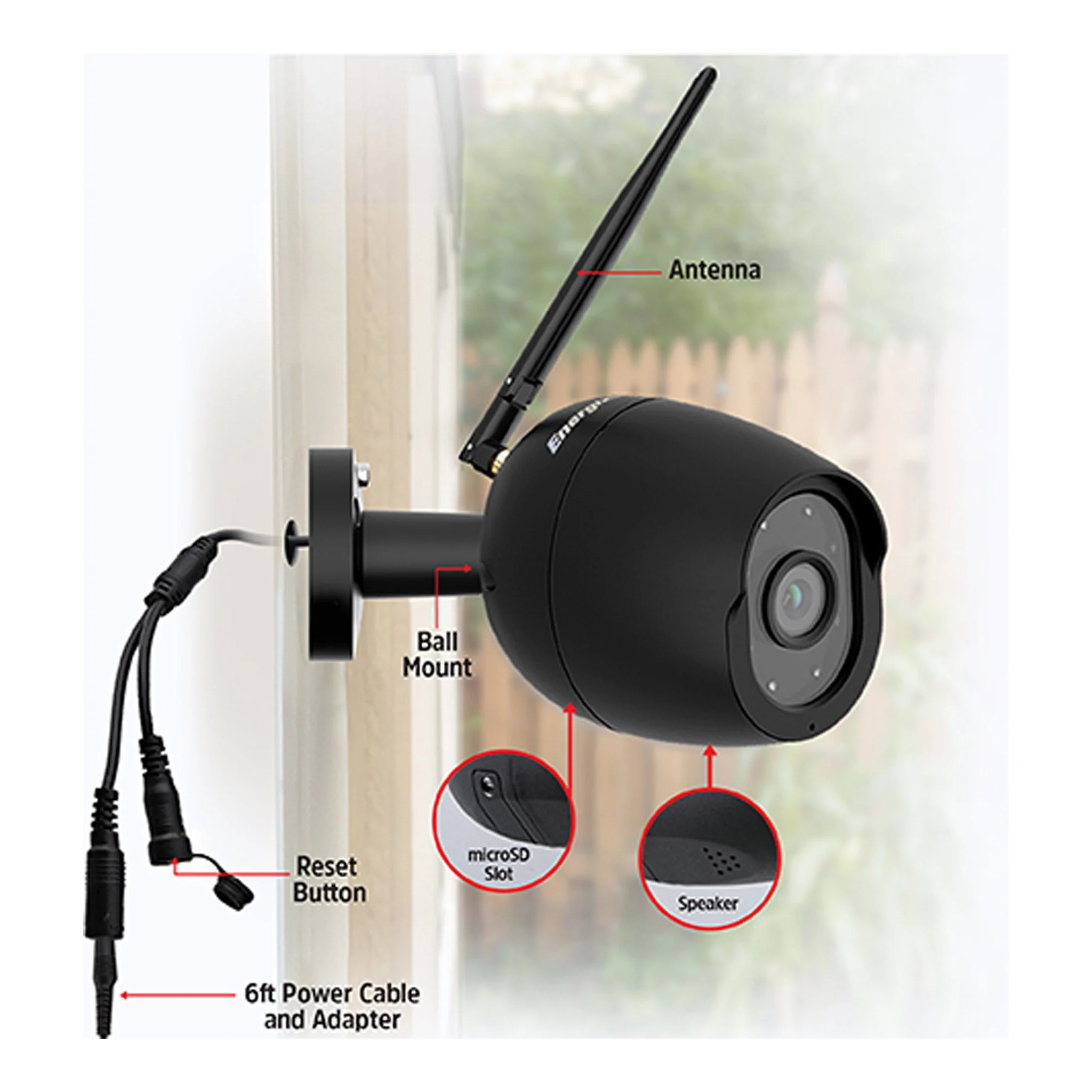 Energizer EOX1-1002-WHT White Smart Wifi 1080p Outdoor Video Camera - Image 6