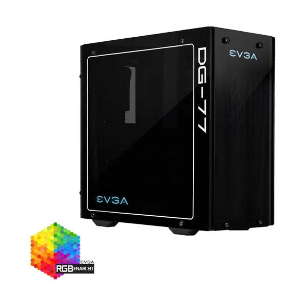 EVGA 170-B0-3540-KR DG-77 Matte Black Tempered Glass Mid-Tower Gaming Case