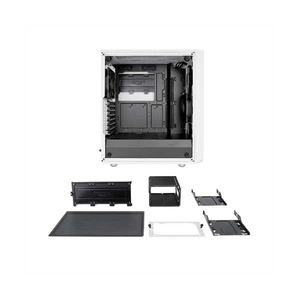 Fractal FD-CA-MESH-C-WT-TGC Meshify C White Tempered Glass Mid-Tower ATX Computer Case - Image 3