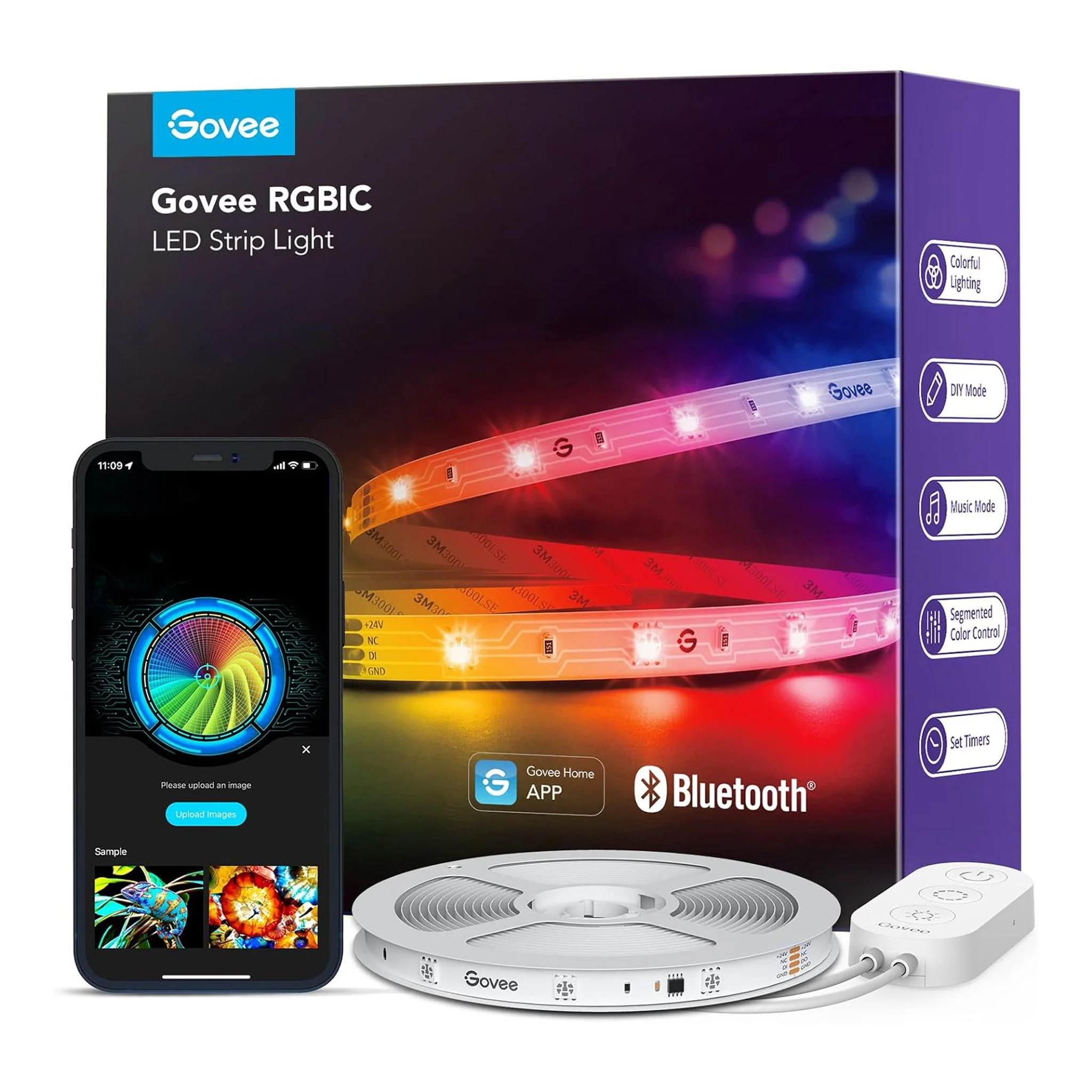 Govee H617A1D1 16.4ft Indoor RGBIC Smart LED Strip Lights