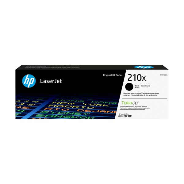 HP 210X Black Original LaserJet Toner Cartridge (W2100X)