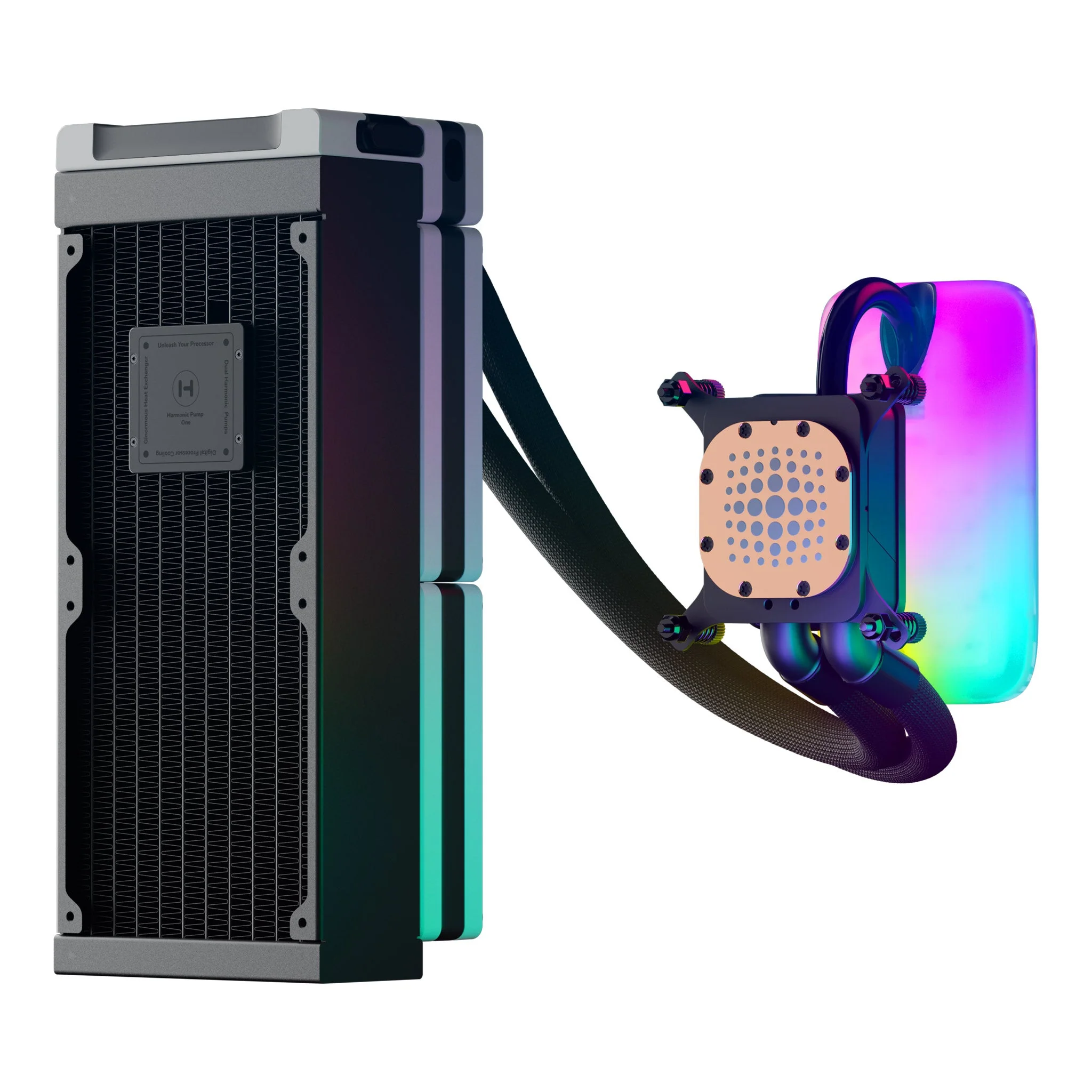HYTE THICC Q60 240mm AIO Digital Processor Liquid Cooler with 5" Ultraslim IPS Display - Image 2