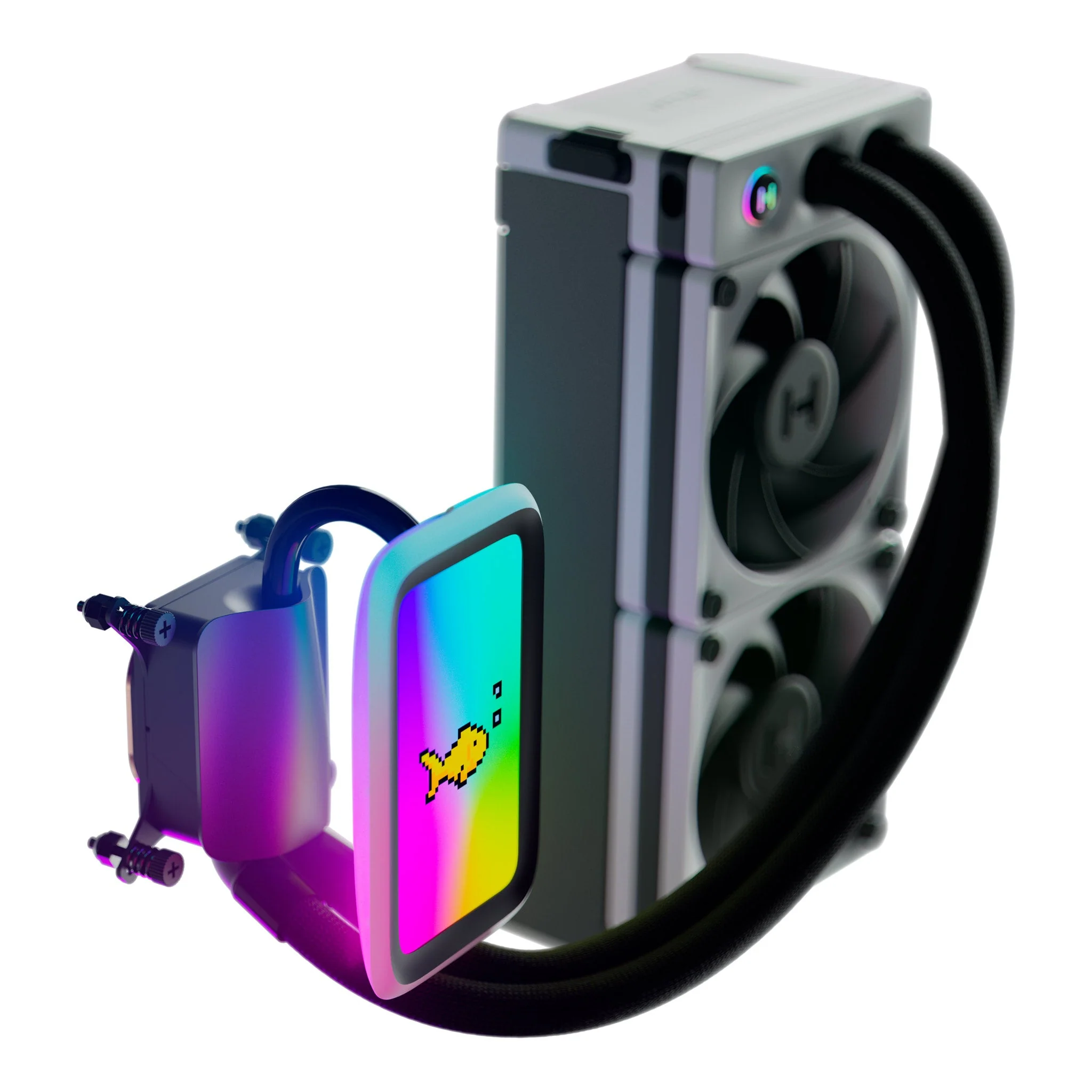 HYTE THICC Q60 240mm AIO Digital Processor Liquid Cooler with 5" Ultraslim IPS Display - Image 3