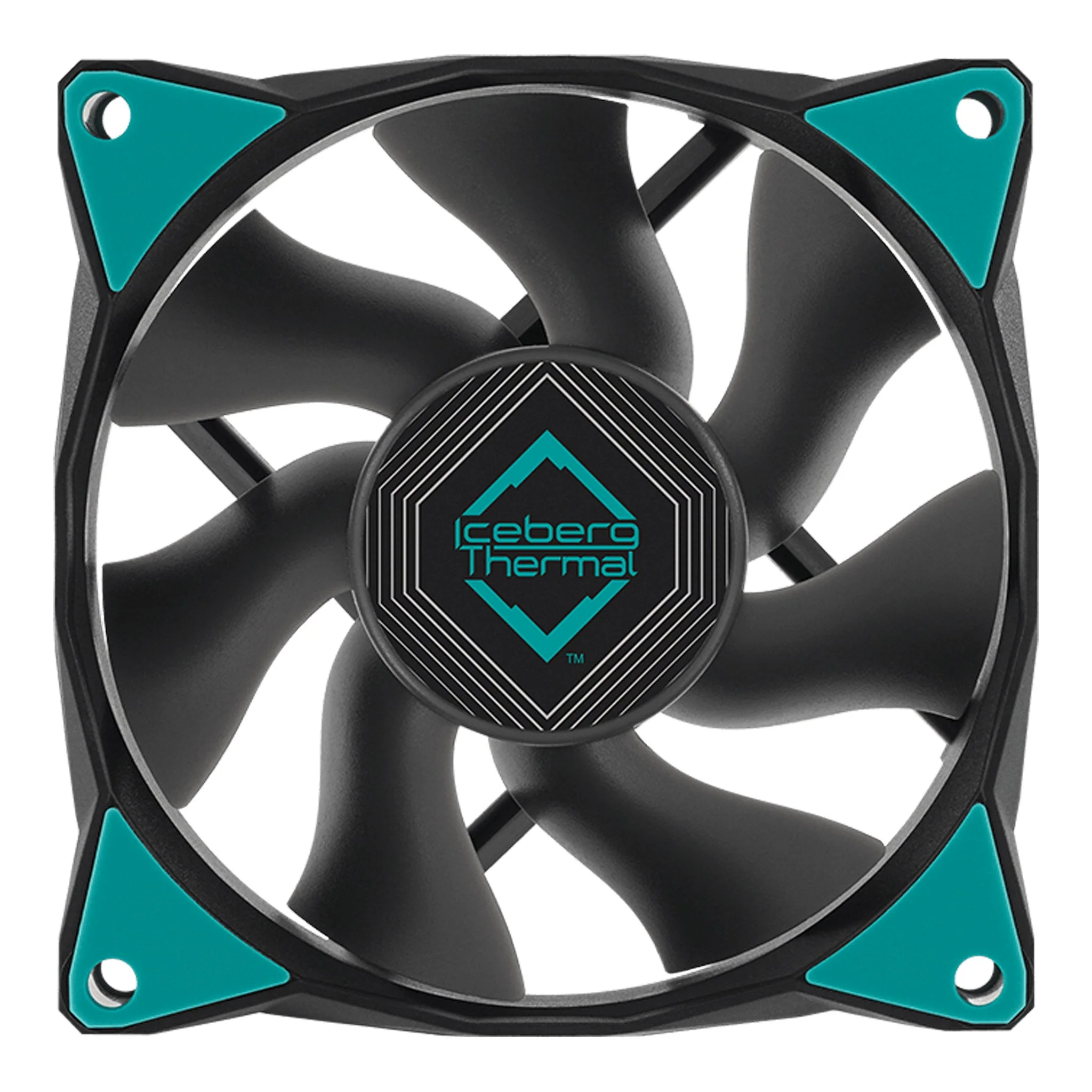 Iceberg Thermal ICEGALE08-C0A 80mm IceGALE Xtra Case Fan - Black - Image 2