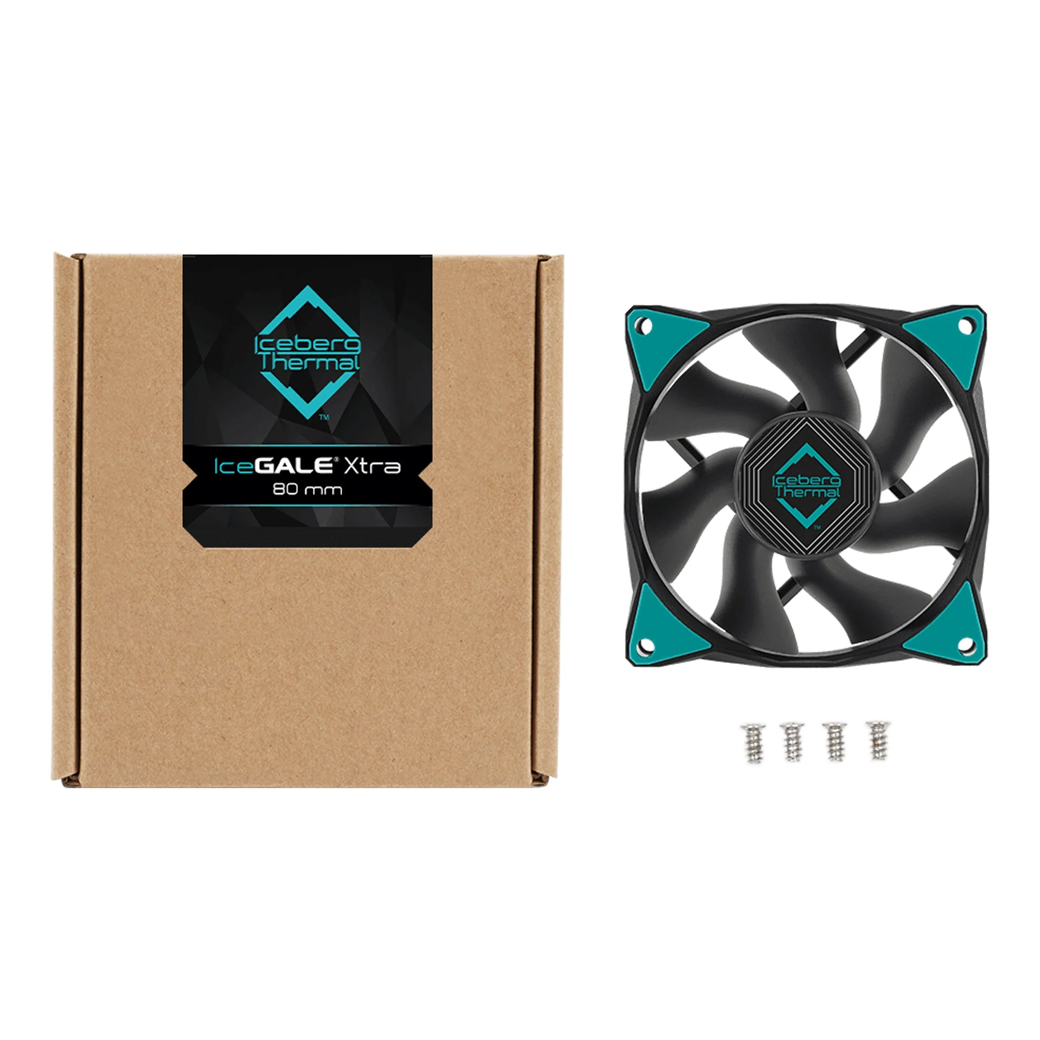 Iceberg Thermal ICEGALE08-C0A 80mm IceGALE Xtra Case Fan - Black - Image 4