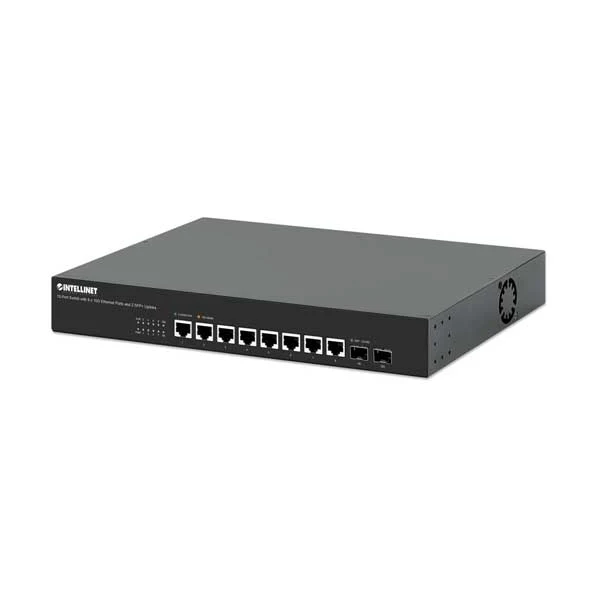 Intellinet 10-Port Switch with 8x 10G Ethernet Ports and 2 SFP+ Uplinks (562218)