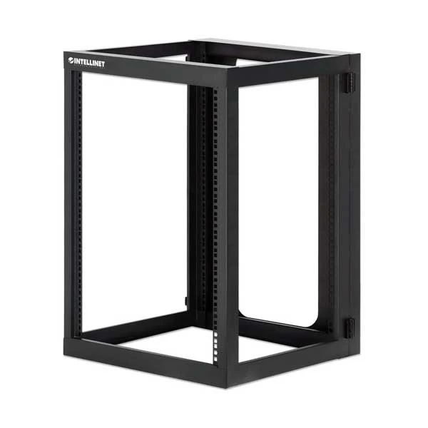 Intellinet 15U 19" Wall Mount 4-Post Open Frame Network Rack - Black (716161)