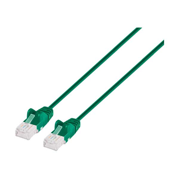 Intellinet 1ft Cat6 U/UTP Slim Network Patch Cable | Green | 743402