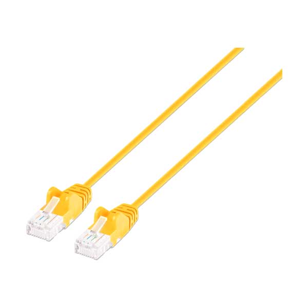 Intellinet 5ft Cat6 U/UTP Slim Network Patch Cable | Yellow | 743471