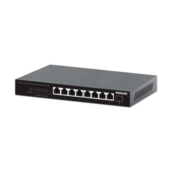 Intellinet 9-Port 2.5G Ethernet Unmanaged PoE++ Switch with SFP+ Uplink (562140)
