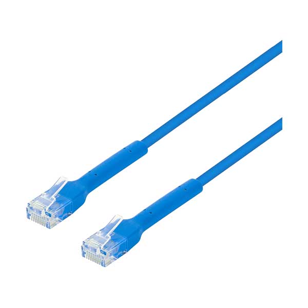 Intellinet Cat6 U/UTP FlexiBoot Slim Network Patch Cable, 10ft, Blue, 10-Pack (745277)